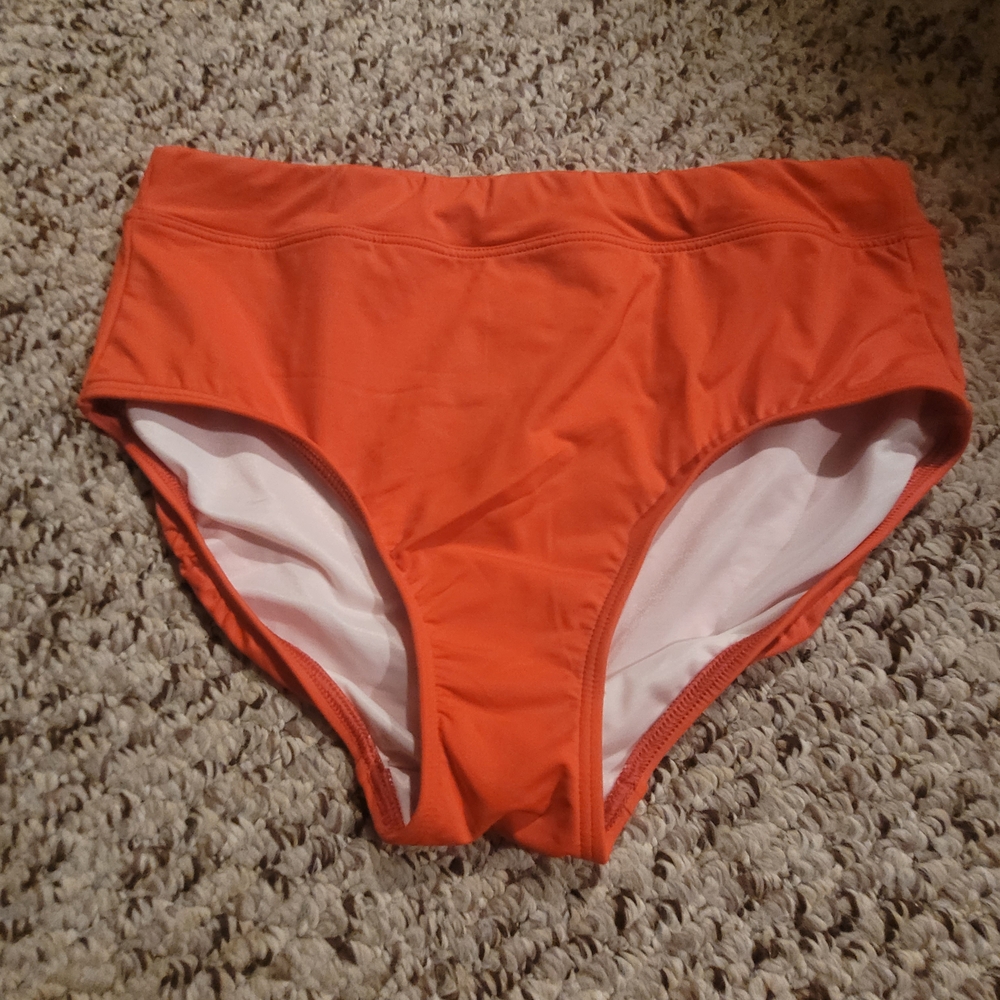 Lands' End Women's Bright Orange Bikini Bottoms